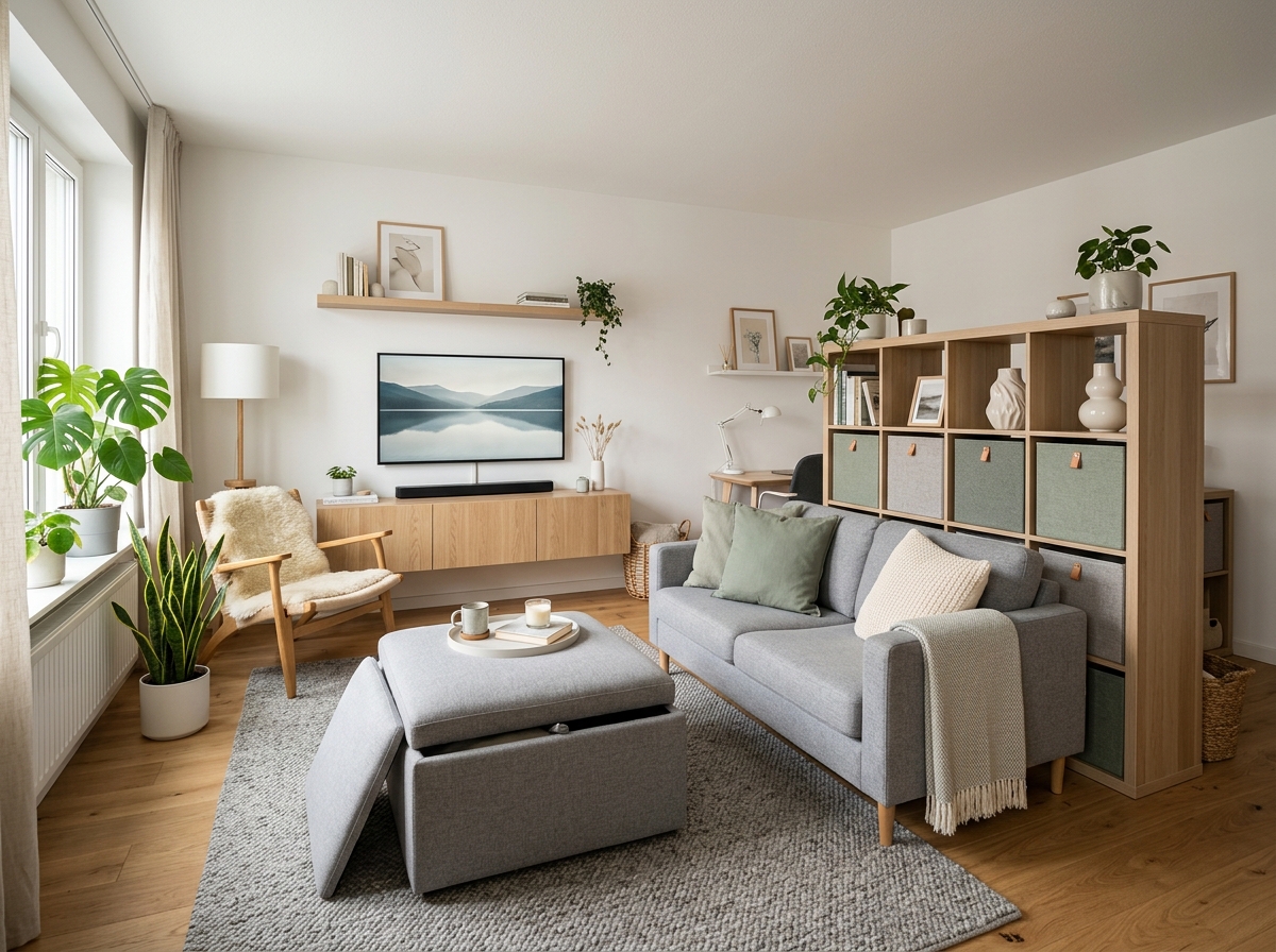 Multi-Purpose Living Room Organization